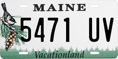 ME license plate 5471UV