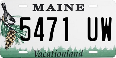 ME license plate 5471UW