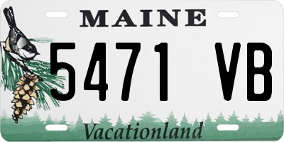 ME license plate 5471VB