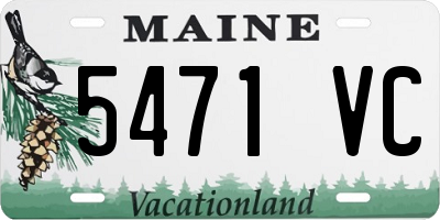 ME license plate 5471VC