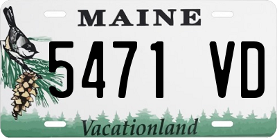 ME license plate 5471VD