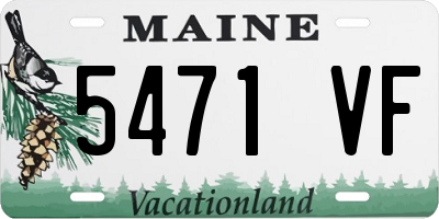 ME license plate 5471VF
