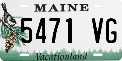 ME license plate 5471VG