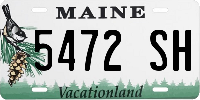 ME license plate 5472SH