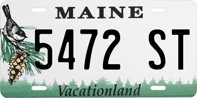 ME license plate 5472ST