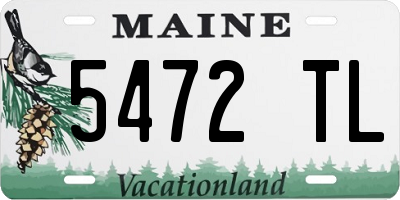 ME license plate 5472TL