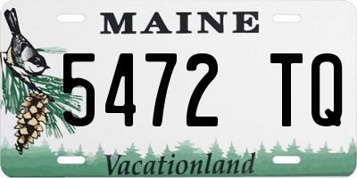 ME license plate 5472TQ