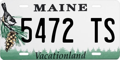 ME license plate 5472TS