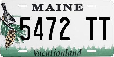 ME license plate 5472TT