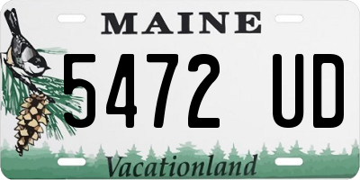 ME license plate 5472UD