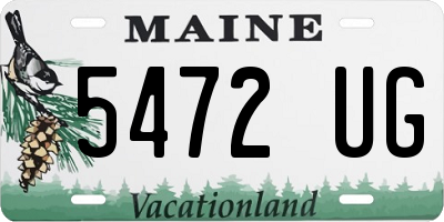 ME license plate 5472UG