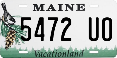 ME license plate 5472UO