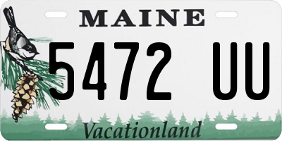 ME license plate 5472UU