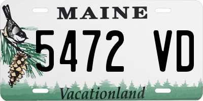 ME license plate 5472VD