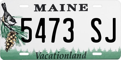 ME license plate 5473SJ