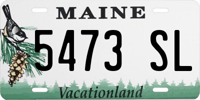 ME license plate 5473SL