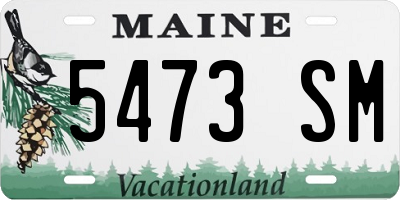 ME license plate 5473SM