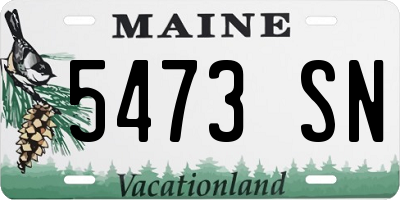 ME license plate 5473SN