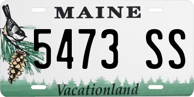 ME license plate 5473SS