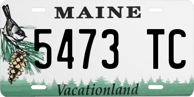 ME license plate 5473TC