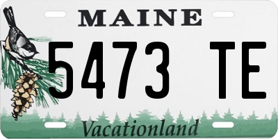 ME license plate 5473TE