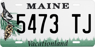 ME license plate 5473TJ