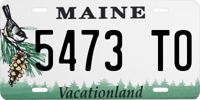 ME license plate 5473TO