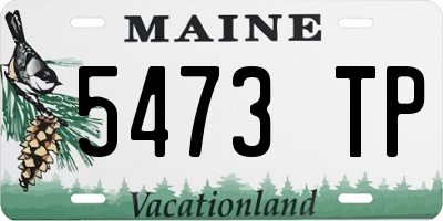 ME license plate 5473TP