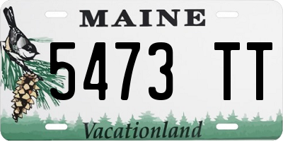ME license plate 5473TT