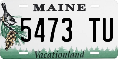 ME license plate 5473TU