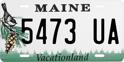 ME license plate 5473UA