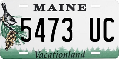 ME license plate 5473UC