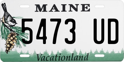 ME license plate 5473UD