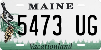 ME license plate 5473UG