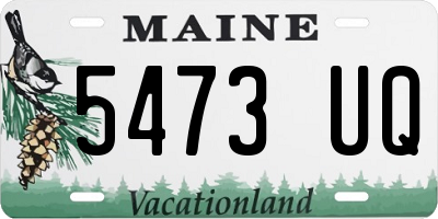 ME license plate 5473UQ