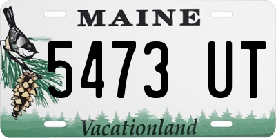ME license plate 5473UT