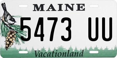 ME license plate 5473UU