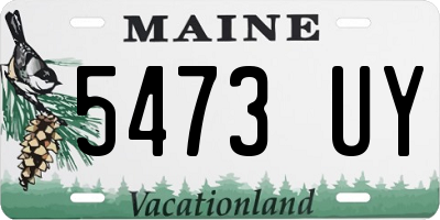 ME license plate 5473UY