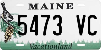 ME license plate 5473VC