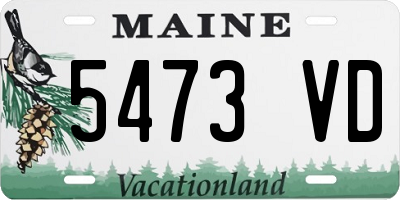 ME license plate 5473VD