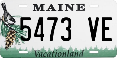 ME license plate 5473VE
