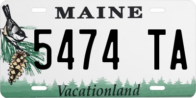 ME license plate 5474TA