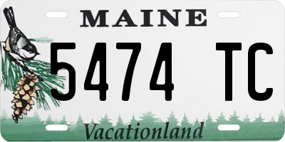 ME license plate 5474TC