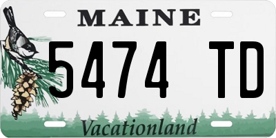 ME license plate 5474TD