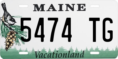 ME license plate 5474TG