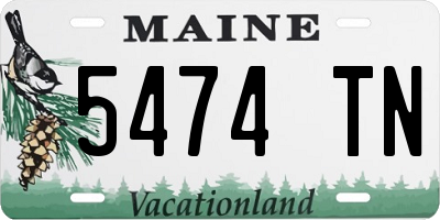 ME license plate 5474TN