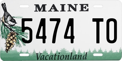 ME license plate 5474TO