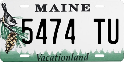 ME license plate 5474TU
