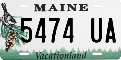 ME license plate 5474UA