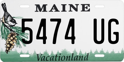 ME license plate 5474UG